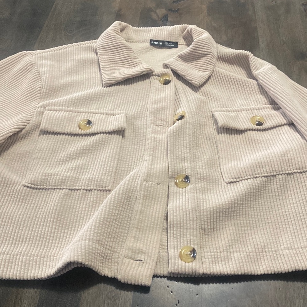 Shein corduroy jacket. Cropped style. Like new. Beige color.